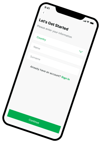 NEC Money app - Send money interface